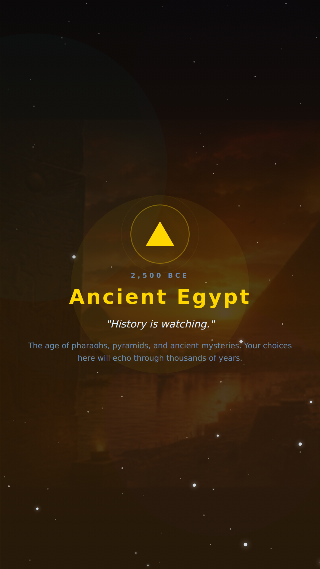 A real in-game historical decision screen from Time Traveller